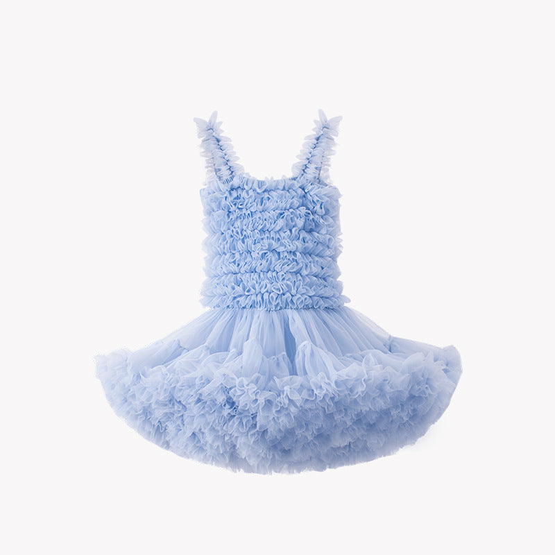 Summer Braces Skirt Christmas Princess Tulle Tutu One Year Old Children's Dress