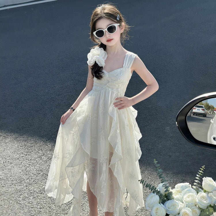 Children's Summer Thorn Suspender Holiday Fairy Princess Skirt Long Children's Dress