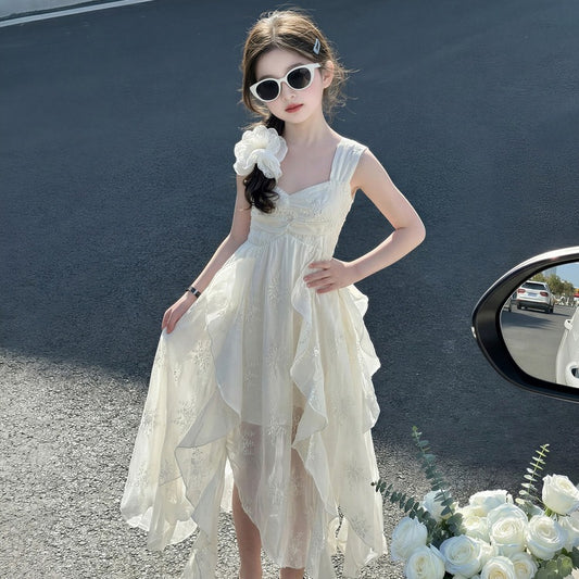 Children's Summer Thorn Suspender Holiday Fairy Princess Skirt Long Children's Dress