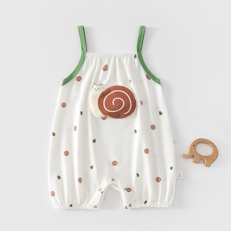 Downstream Summer Clothes Camisole Thin Bodysuit Born Sleeveless Jumpsuit, Climbing Suit
