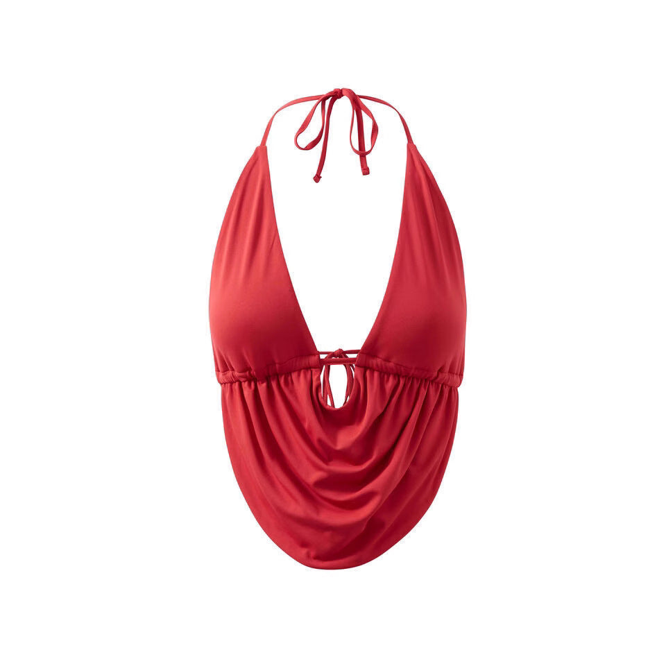 Women's Spring Design Hot Halter Backless Trendy Vests