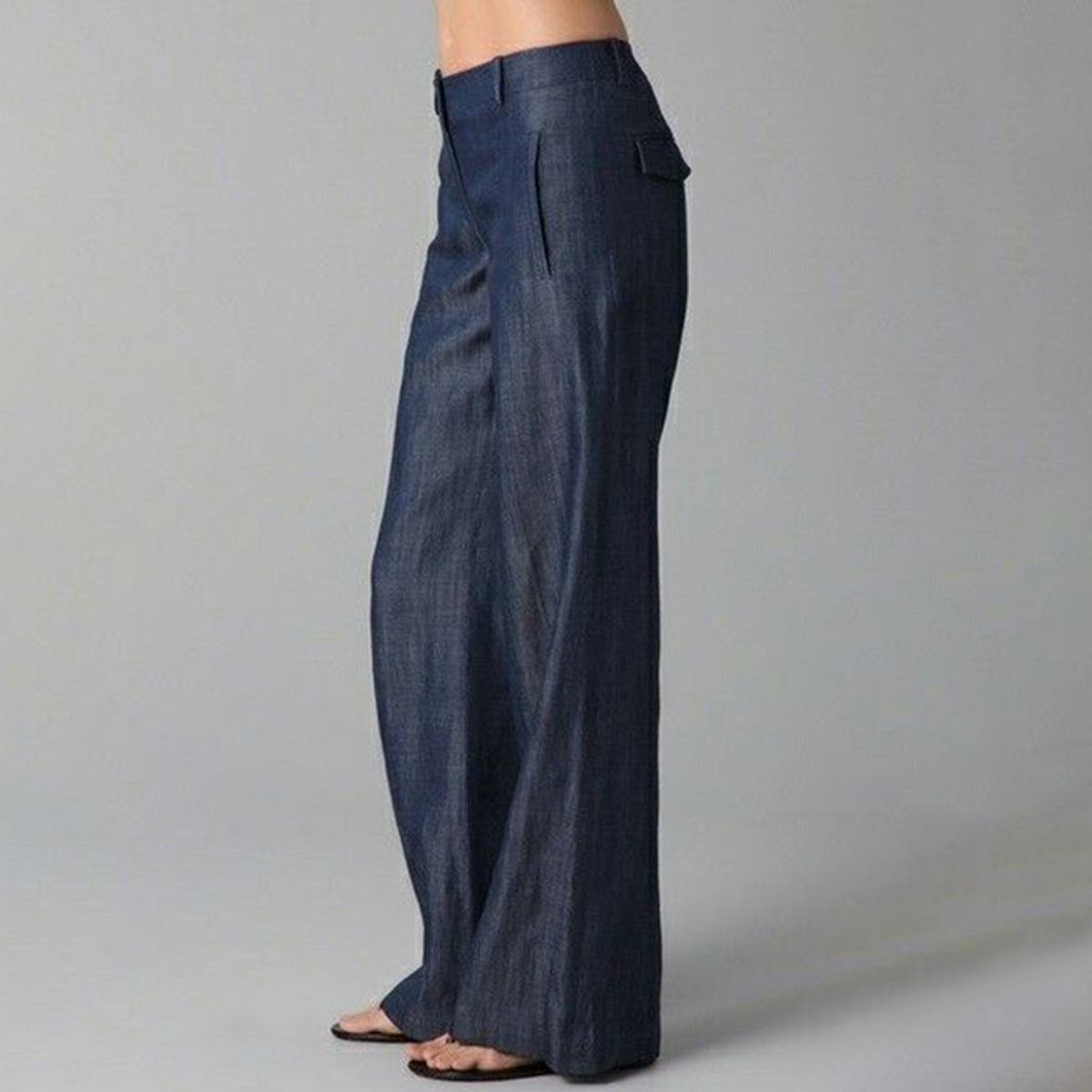 Women's Autumn Vintage Stripe Cotton Linen Casual Women's Jeans