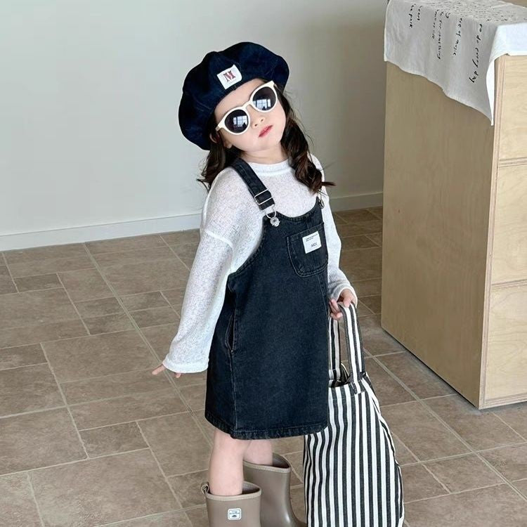 Children's Suspender Skirt Spring Korean Fashionable Small Children's Suit