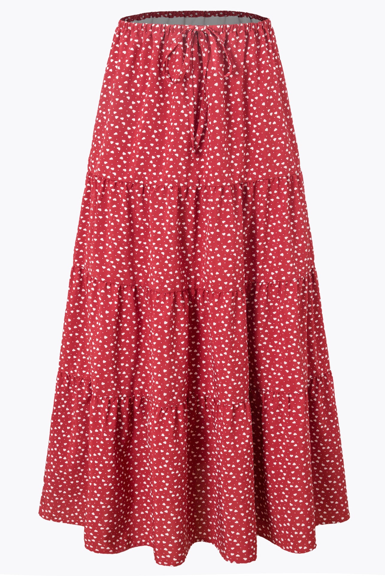 Women's Cotton High Waist Elastic Large Swing Loose Patchwork Long Skirts
