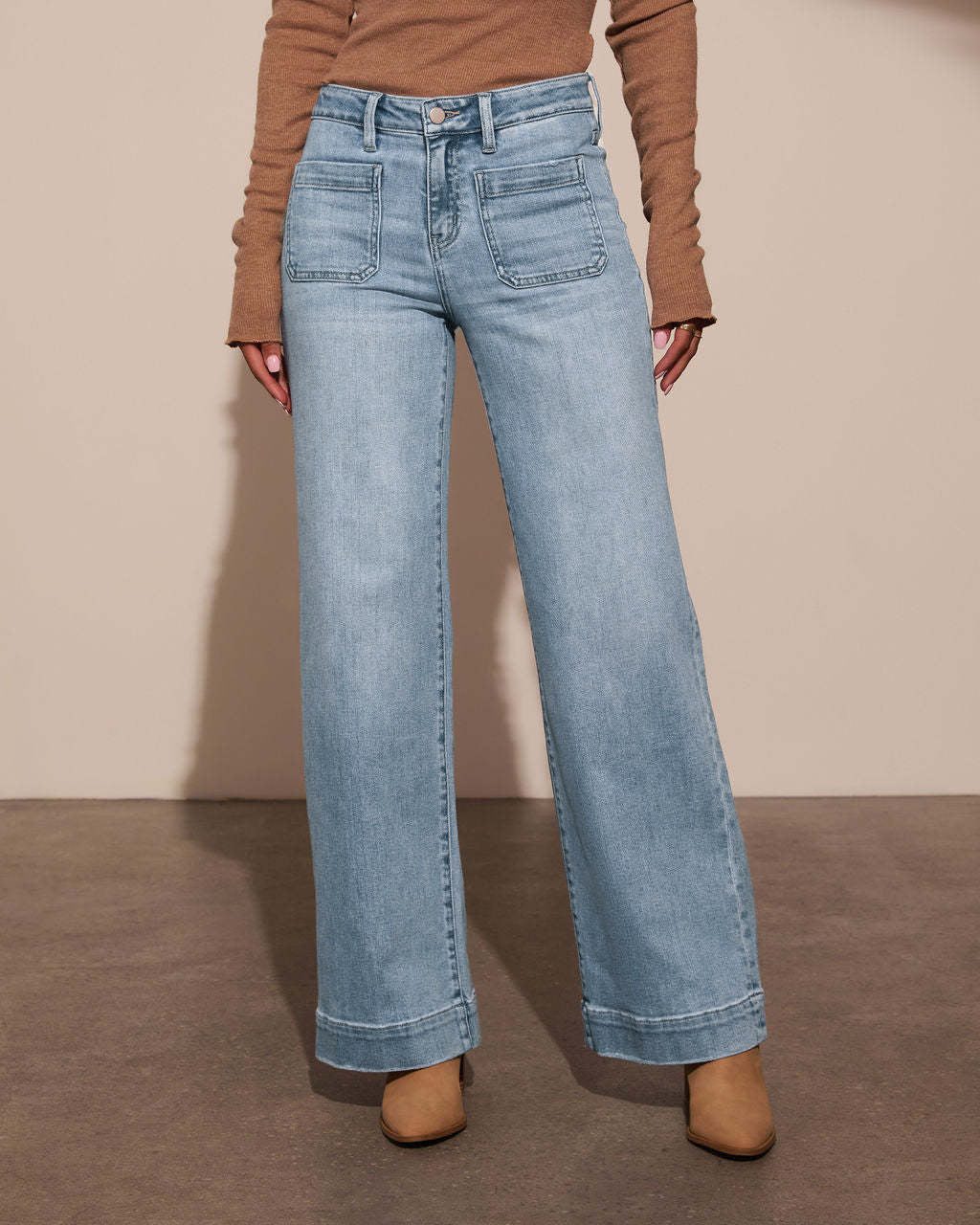 Women's High Waist Spring Slimming Wide Leg Retro Pants