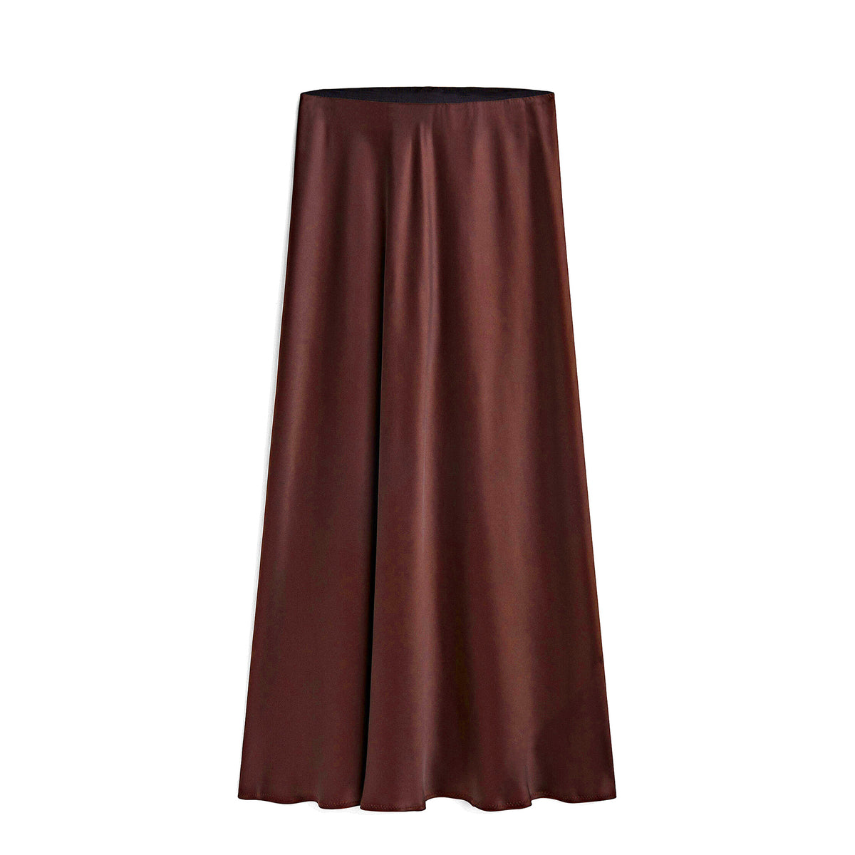 Women's Satin High Waist Elastic Quality Split Skirt