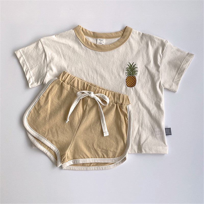 Children's Clothing Korean Style Thin Summer Male Clothes Cotton Children's Suit