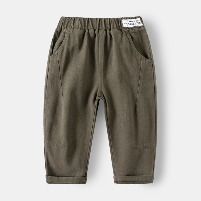 Children's Spring Trousers Letter Logo Fashion Casual Solid Children's Pants