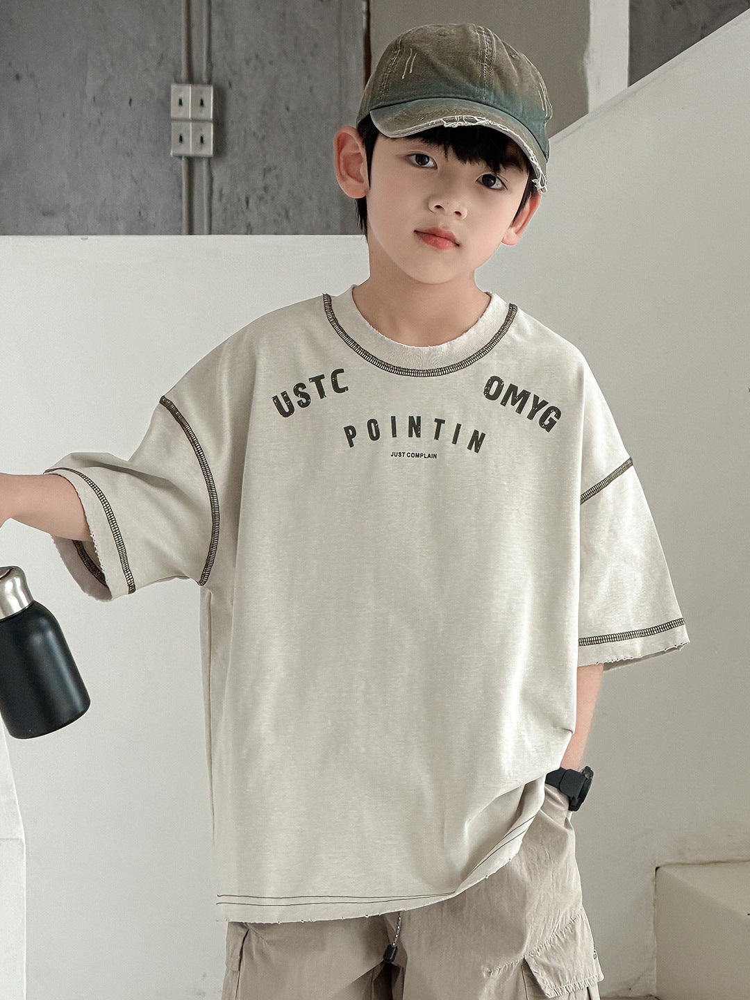 Children's Clothes Loose Top Boys Middle Big Children's T-shirt
