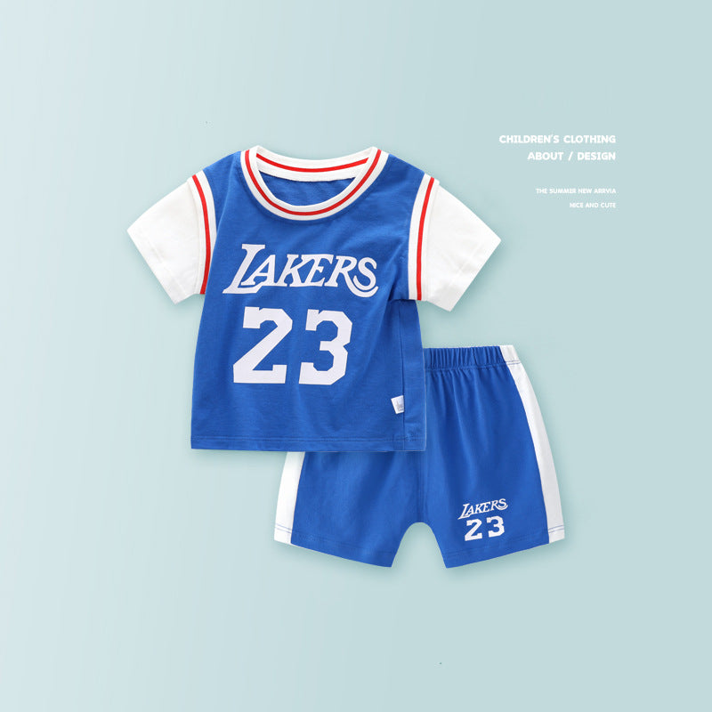 Children's Sleeve Boys Summer Wear Princess Clothes Pajamas Children's Suit
