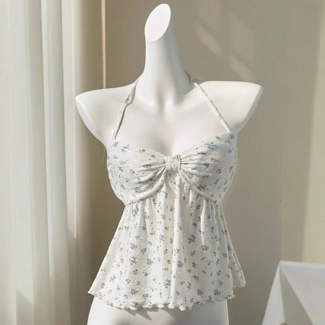 Sweet Fresh Floral Small Sling Doll Shirt Women's T-shirt
