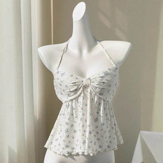 Sweet Fresh Floral Small Sling Doll Shirt Women's T-shirt