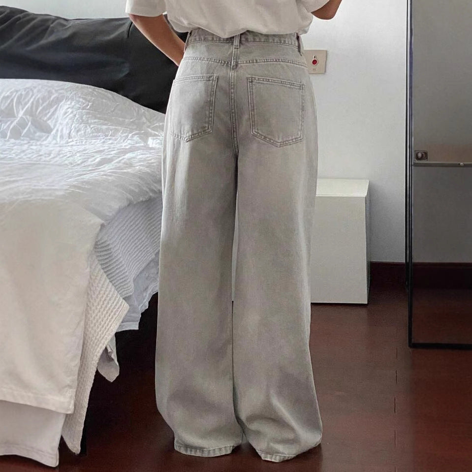 Women's Retro Lazy Autumn American High Waist Pants