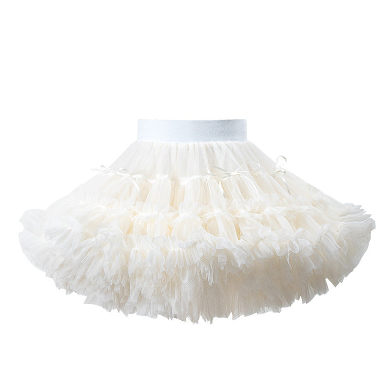 Children's Leaf Bowknot Pettiskirt Miniskirt Years Old Cake Children's Dress