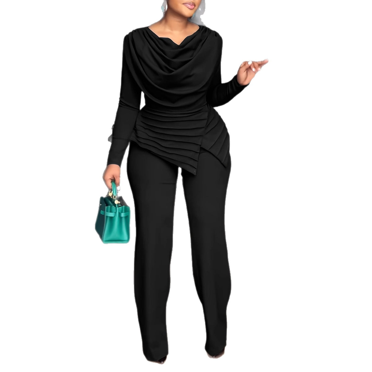 Charming Innovative Autumn Waist Bell-bottom Set Fashion Casual Suit