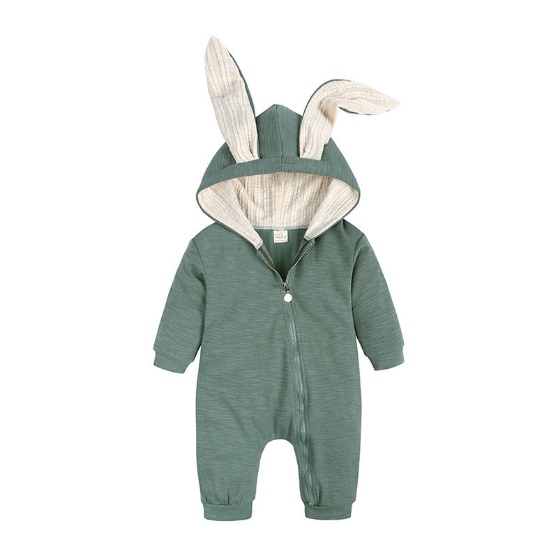 Children's Clothing Jumpsuit Little Rabbit Long Ears Romper Born Hooded Jumpsuit, Climbing Suit