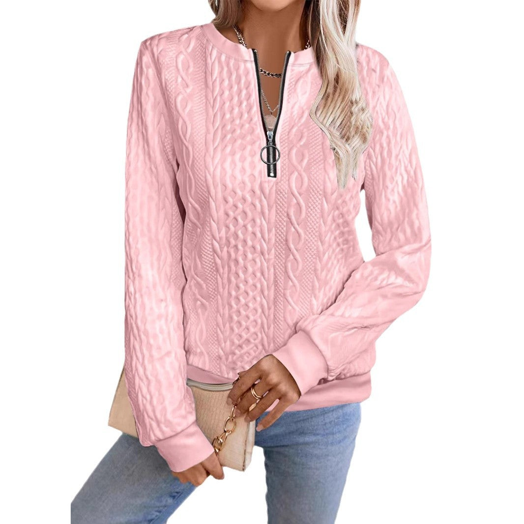 Innovative Popular Women's Casual Neckline Zipper Sweaters