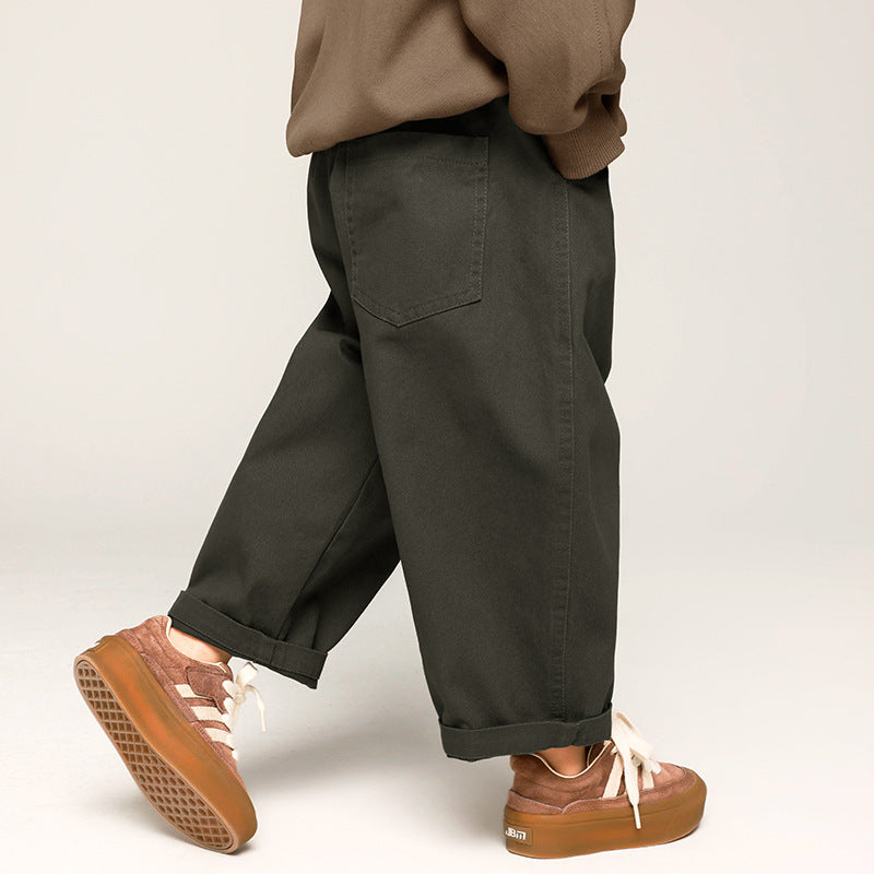 Children's Clothing Casual Korean Style Solid Color Trousers Spring Children's Pants