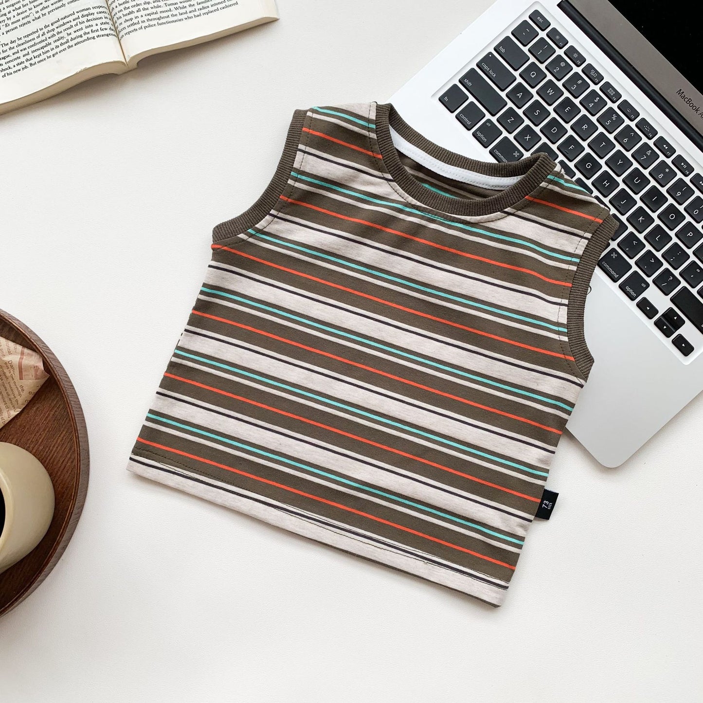 Boy Vintage Stripe Sleeveless Top Female Out Children's T-shirt