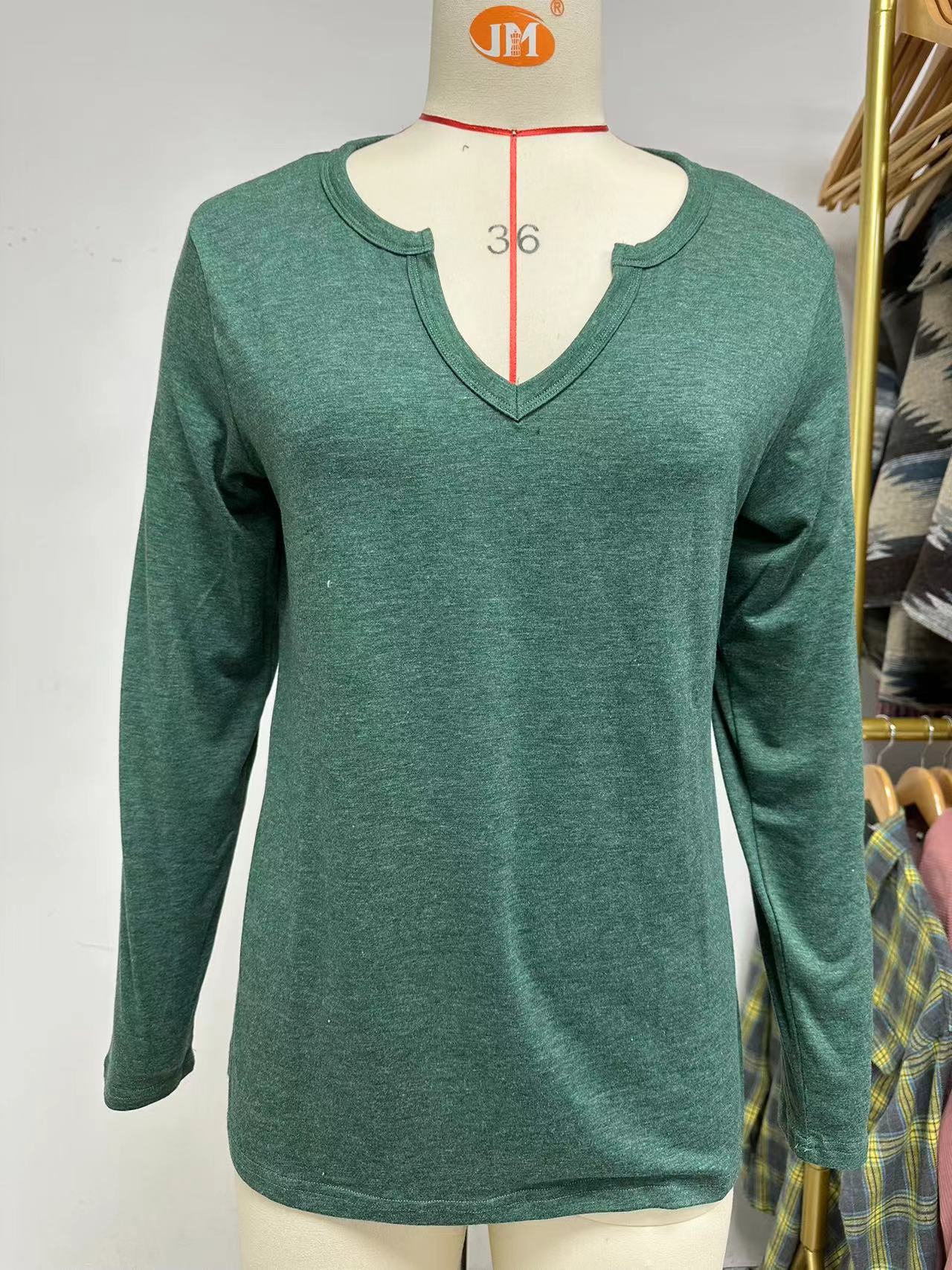 Women's Long Sleeve Loose Solid Color Women's T-shirt