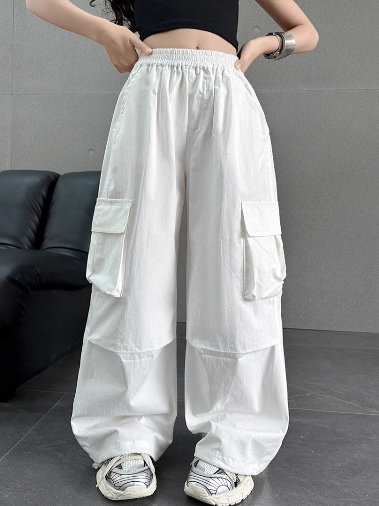 Children's Clothes Outerwear Western Style Washed Cotton Medium Big Casual Trousers Children's Pants