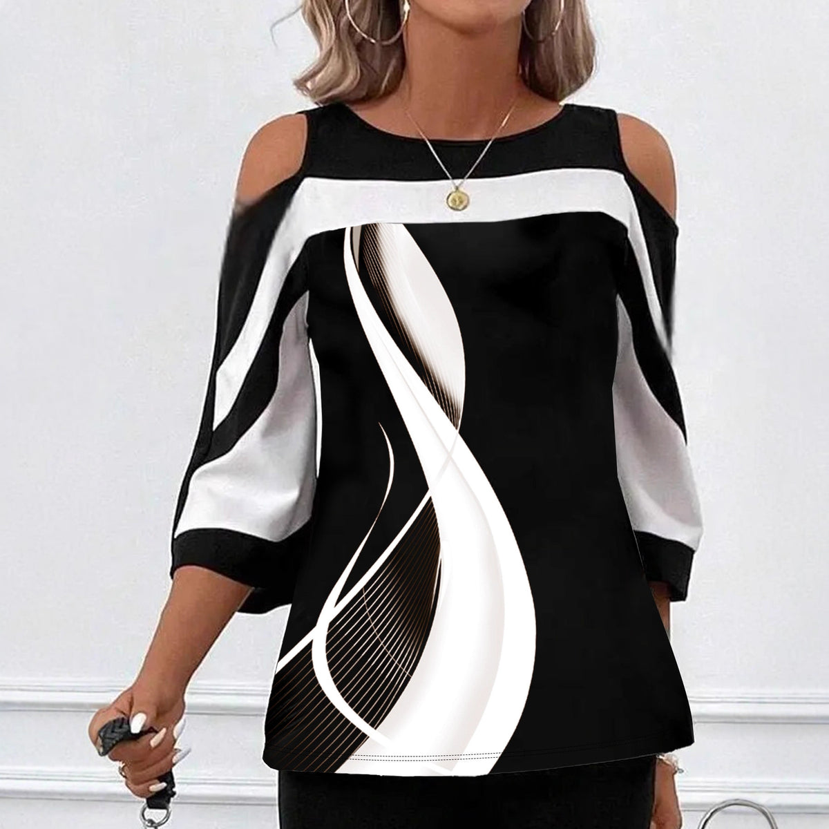 Women's Summer Round Neck Printed Casual Loose Tops