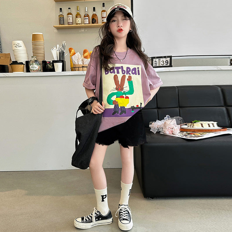 Children's Casual Clothes Korean Style Short Sleeve Children's Suit