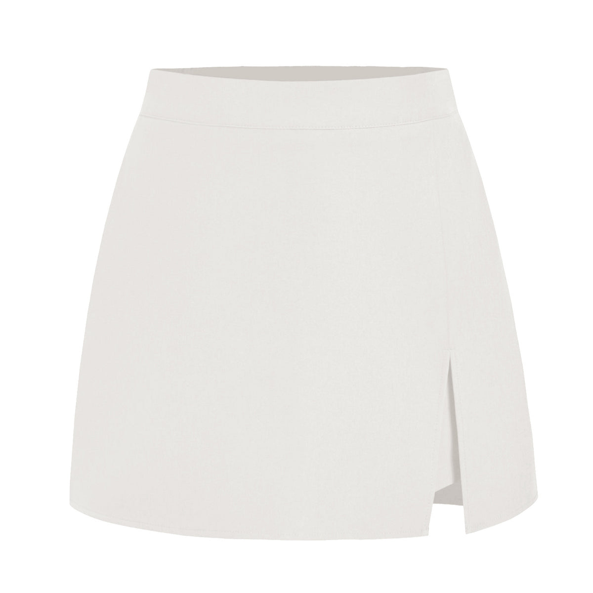 Women's High Waist Slit Quality Stretch Zipper Skirt