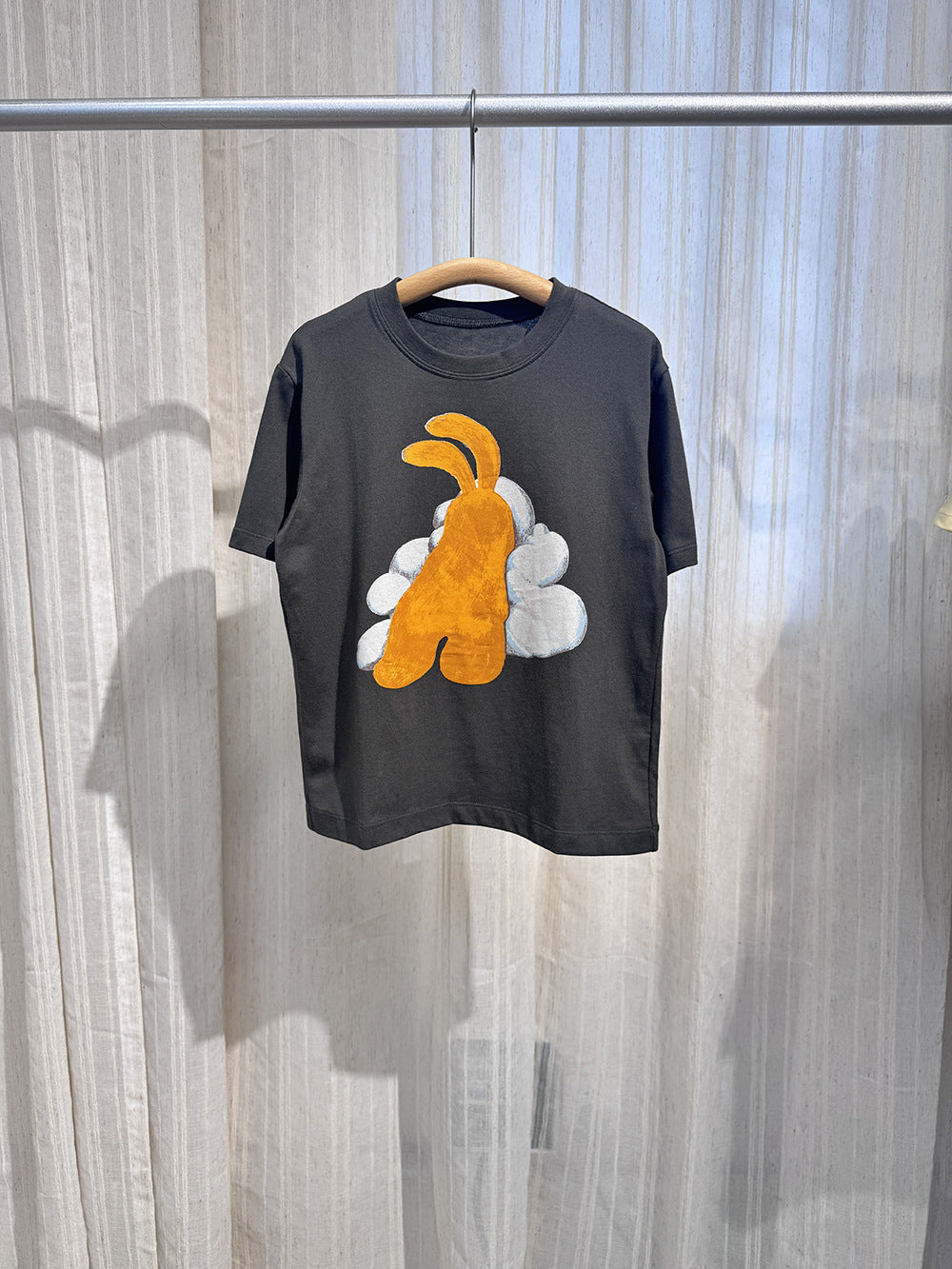 Children's Clothing Cloud Rabbit Two-color Short-sleeved Cotton Breathable Printed Boys Children's T-shirt