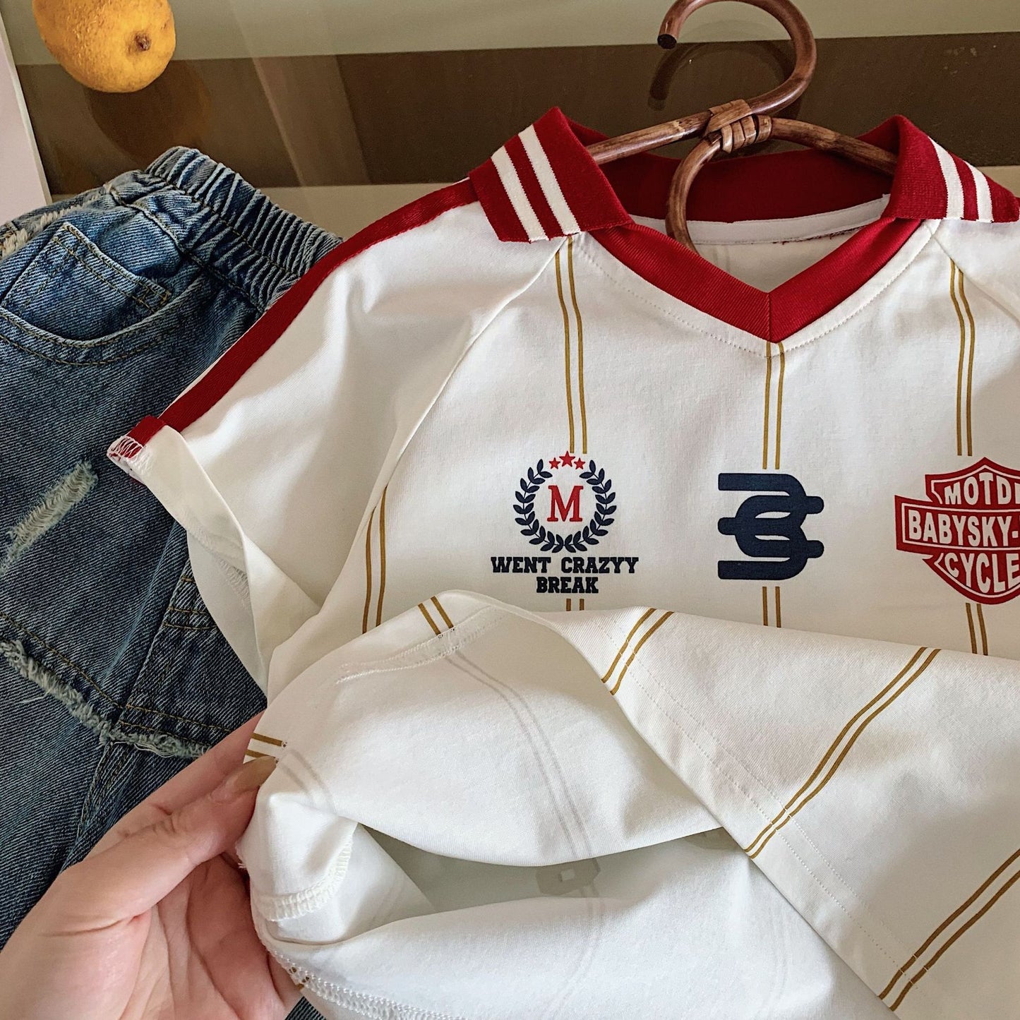Children's Short-sleeved Summer Western Style Class Clothing Children's T-shirt