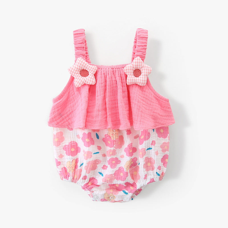 Summer Sleeveless Romper Born Thin Jumpsuit Sling Jumpsuit, Climbing Suit