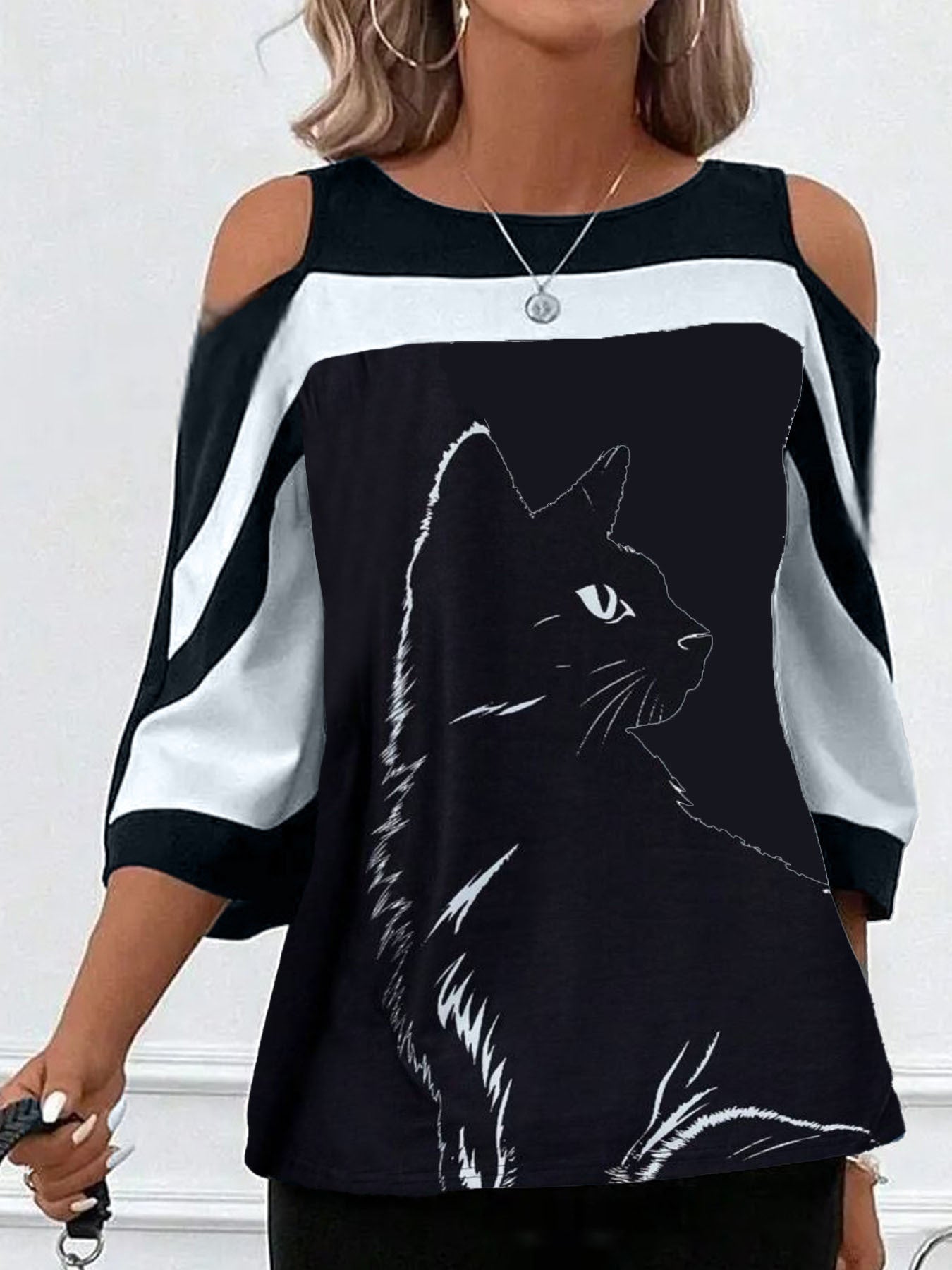 Women's Summer Round Neck Printed Casual Loose Tops