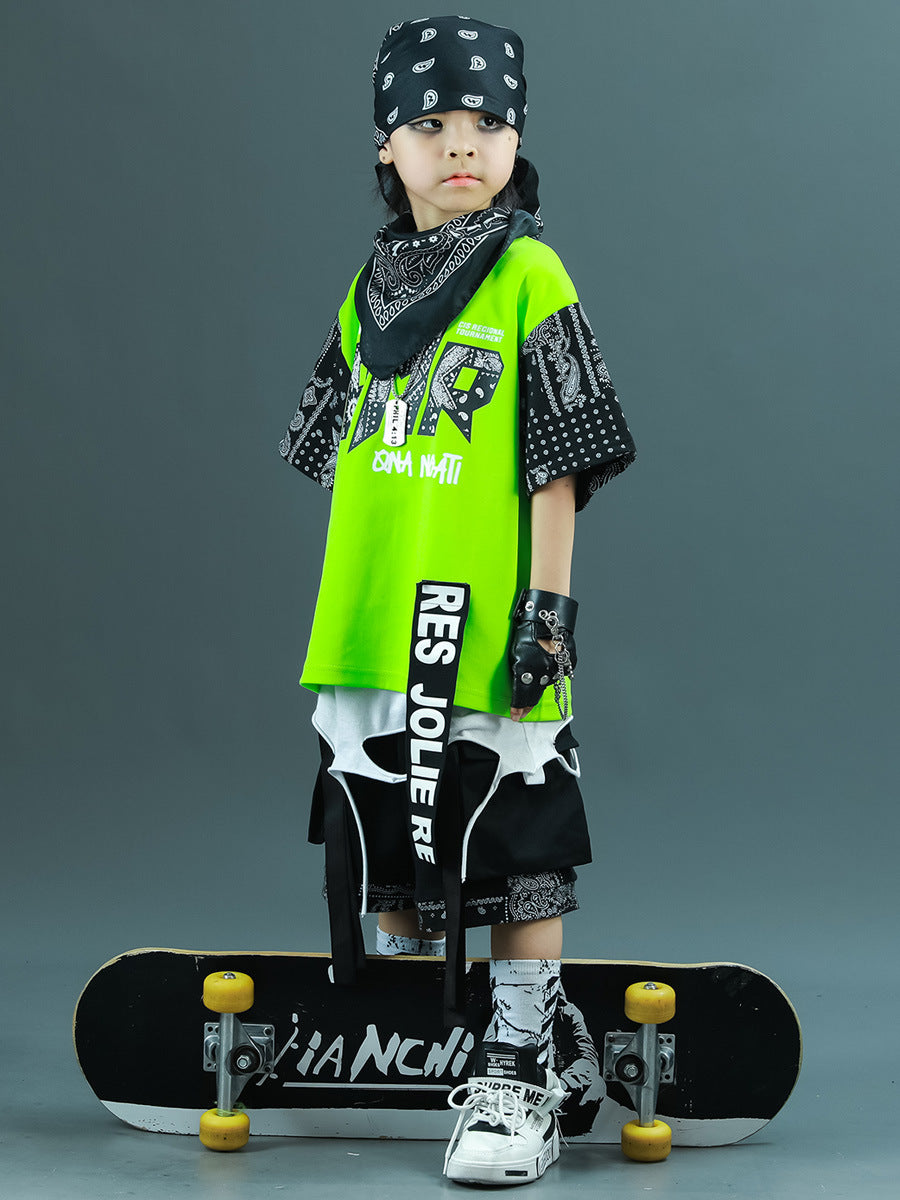 Children's Cashew Summer Sports Hip Hop Costume Children's Suit
