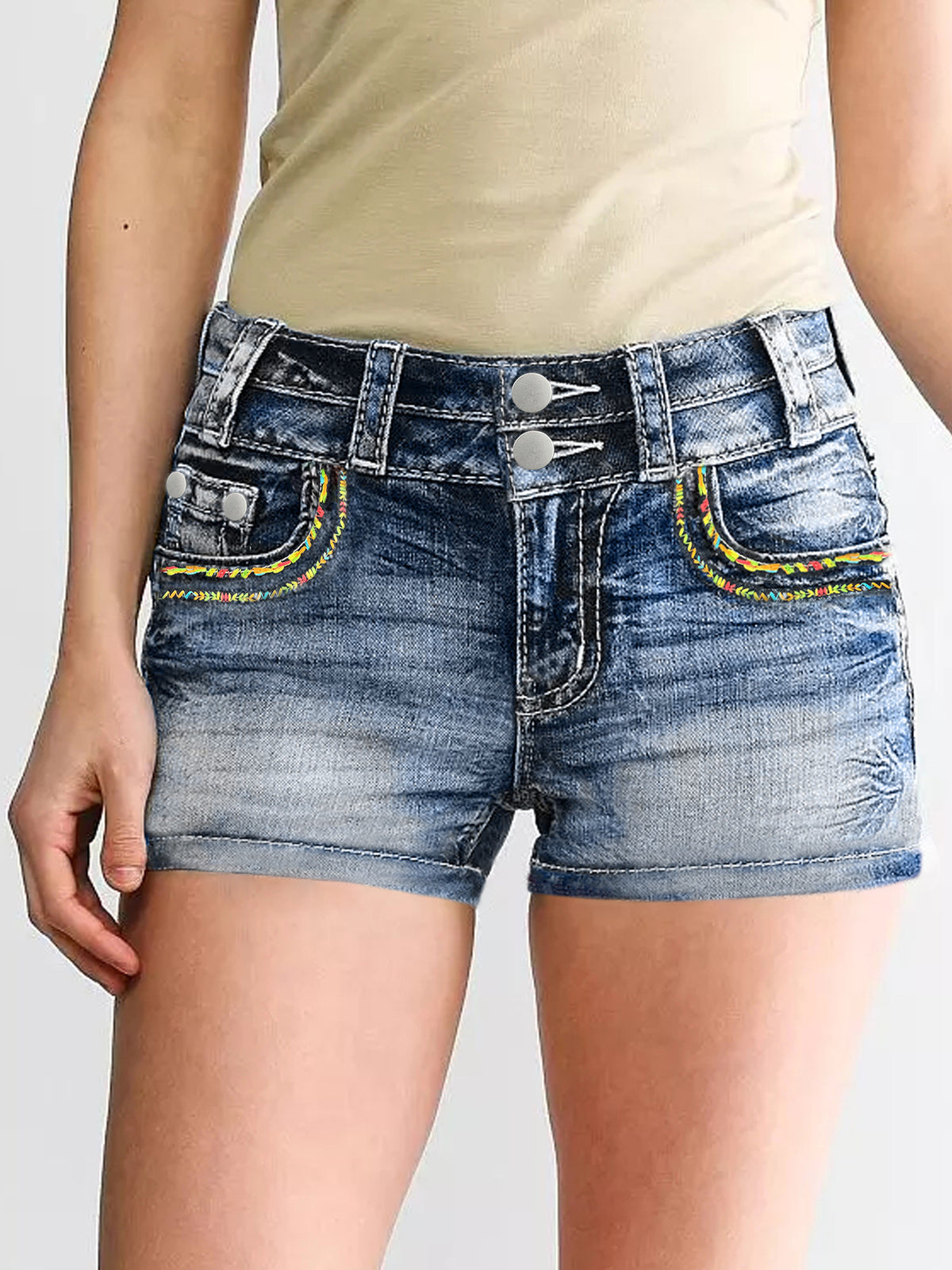 Creative Charming Women's Embroidered Denim Hot Women's Jeans