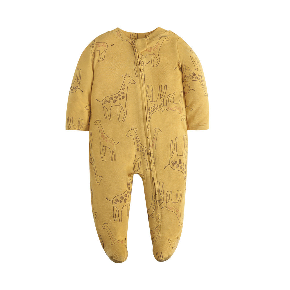 Children's Long Sleeve Zipper Bodysuit Rompers Pajamas Clothes Four Jumpsuit, Climbing Suit