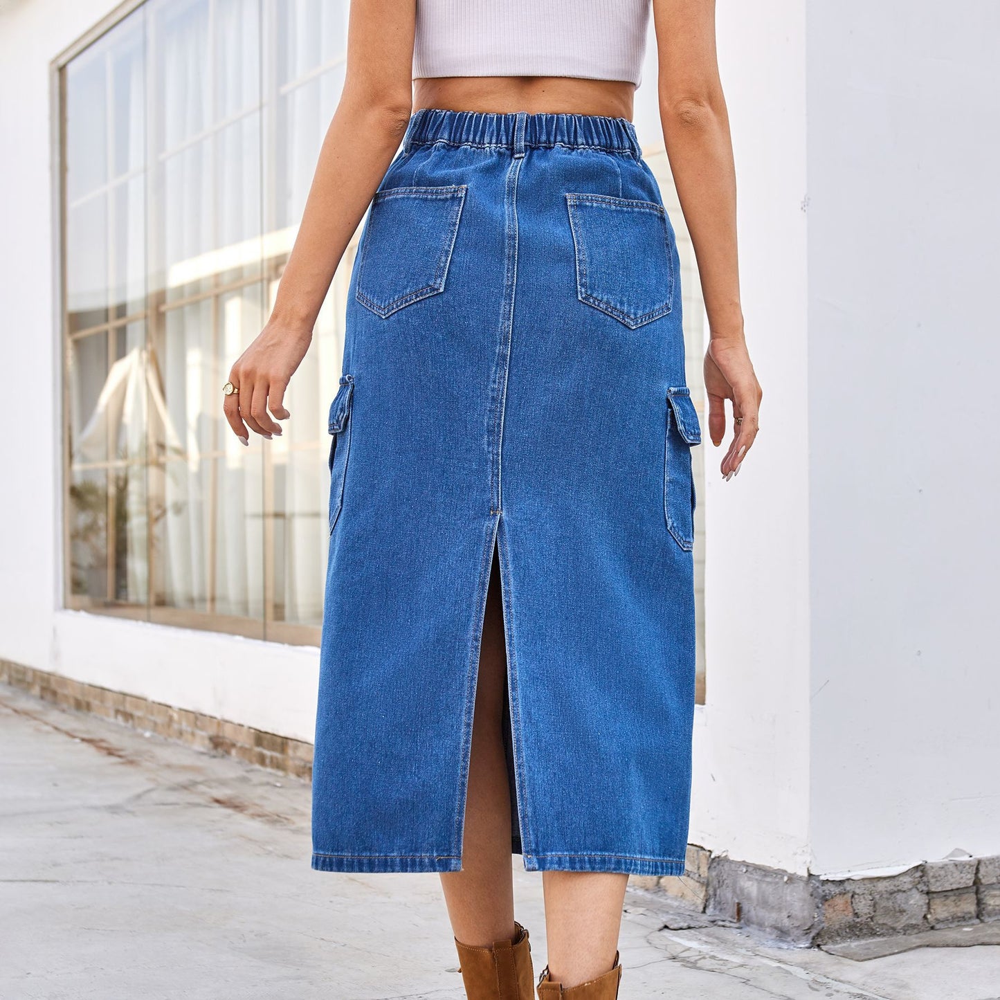 Women's Summer Washed Overalls Denim For Skirts