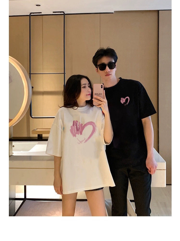Style Summer Short Sleeve Clothing Family Pack Trendy Love Class Parent-child Outfit