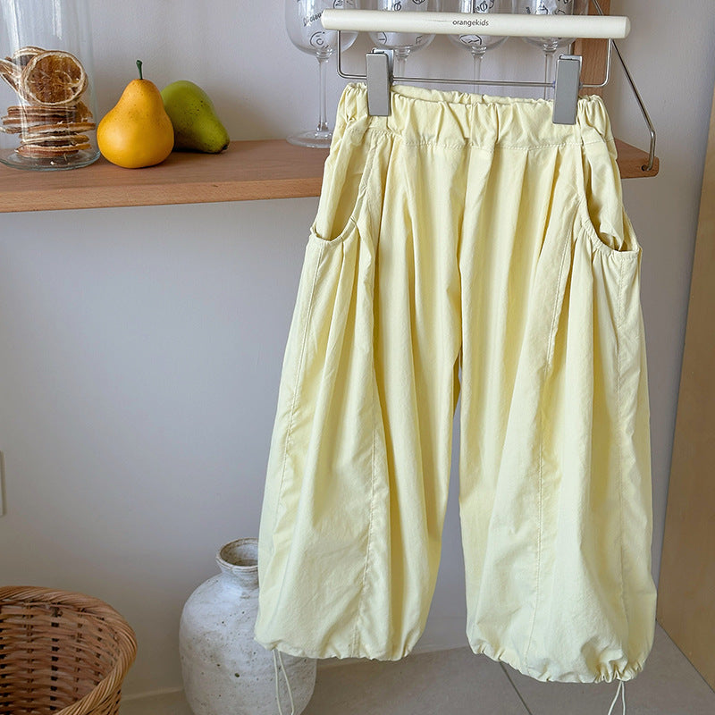 Children's Western Style Outdoor Trousers Solid Color Casual Children's Pants