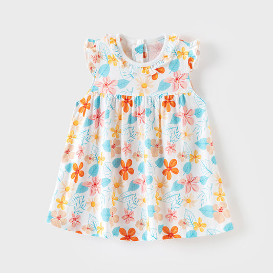 Children's Yuan Floral Strap Summer Fresh Outing Pastoral Style Children's Dress