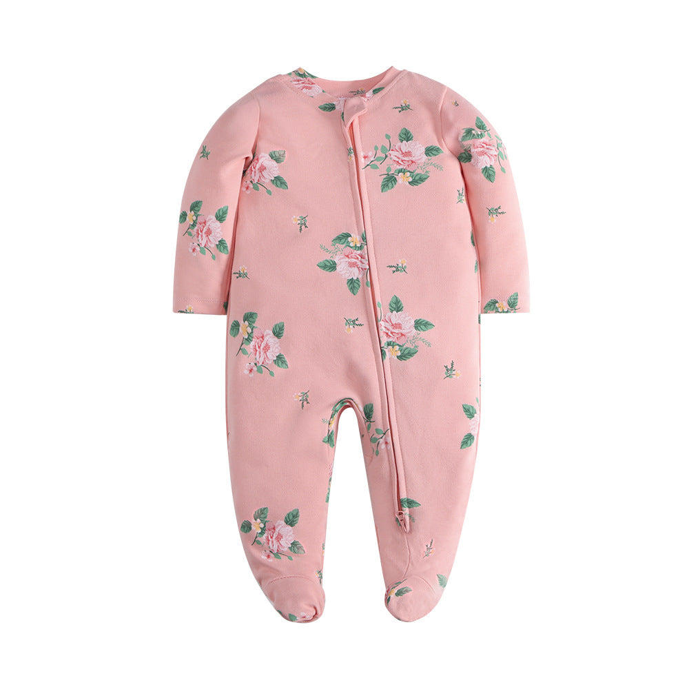 Children's Long Sleeve Zipper Bodysuit Rompers Pajamas Clothes Four Jumpsuit, Climbing Suit