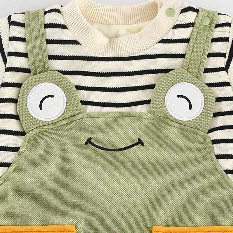 Women's & Men's Jumpsuit Born Cute Striped Fake Two Pieces Going Jumpsuit, Climbing Suit