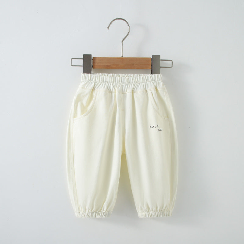 Summer Thin Trousers Ice Oxygen Cotton Anti Mosquito Children's Pants