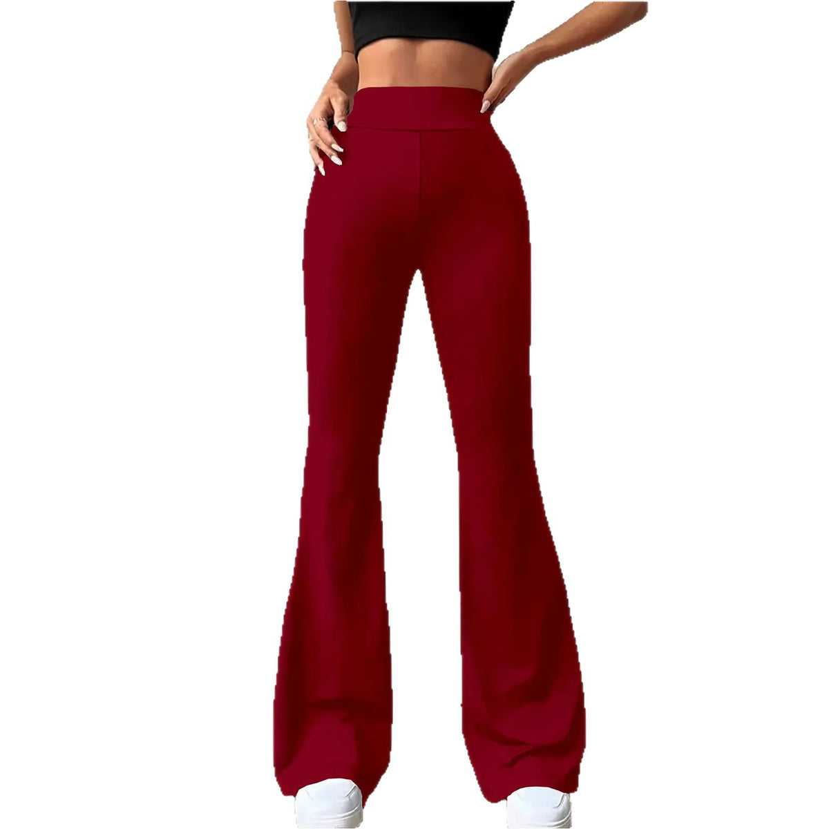 Women's Flared Trousers High Waist Loose Draggle-tail Casual Pants