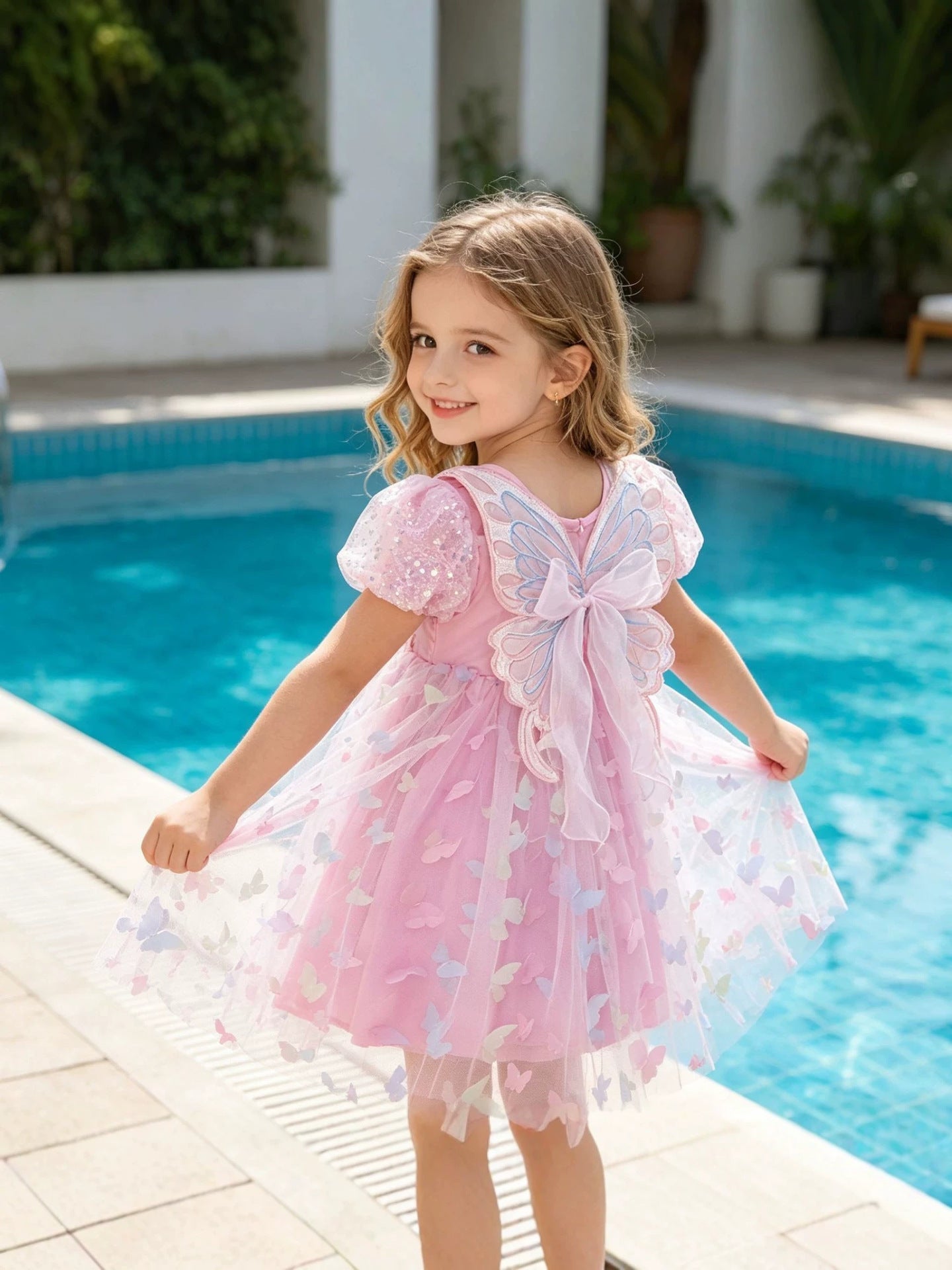 Western Style Skirt Pettiskirt Luminous Princess Children's Dress