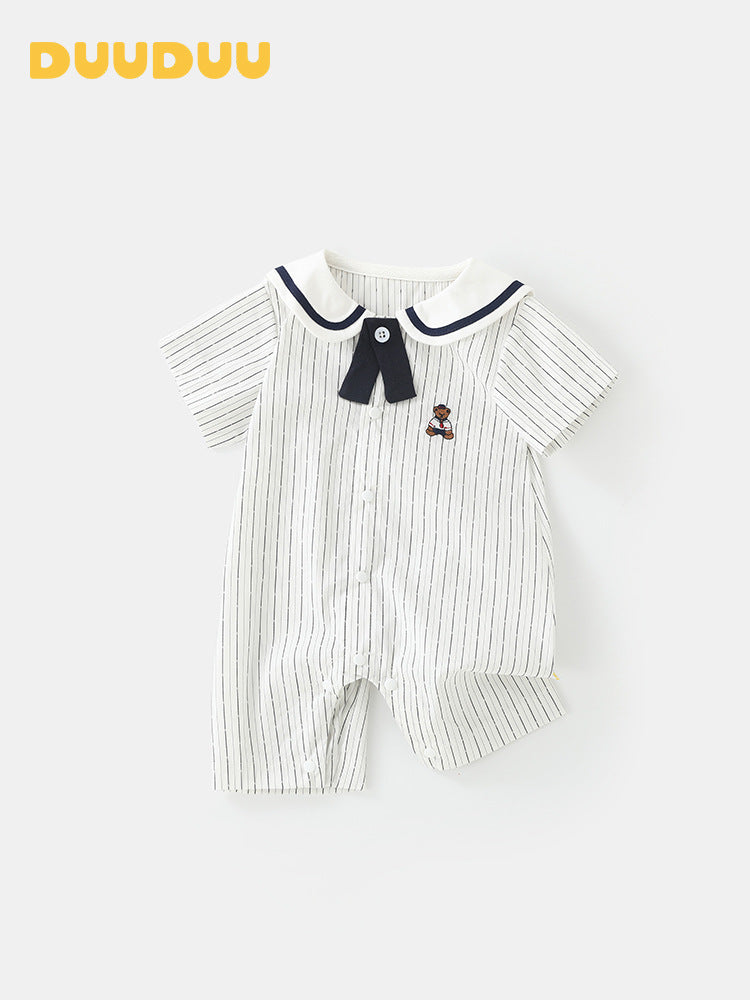 Romper Summer Thin Rompers Born Clothes Short Sleeve Class Jumpsuit, Climbing Suit