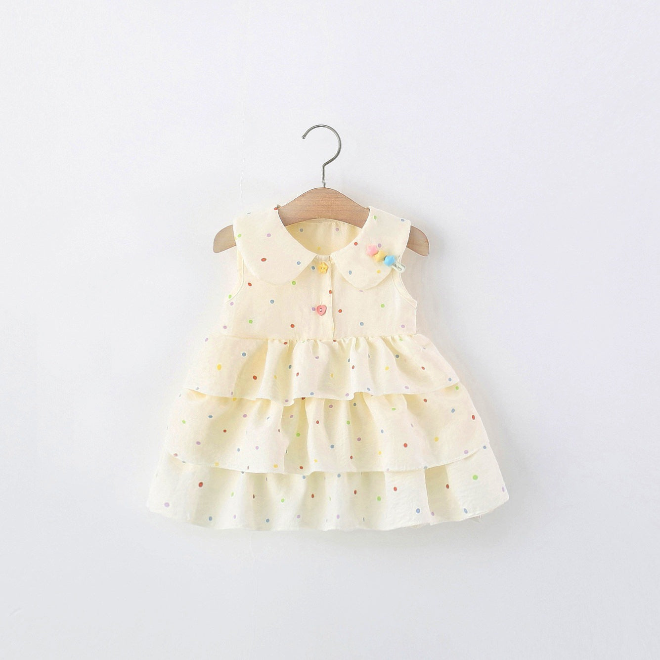 Sleeveless Sweet Western Style Little Summer Children's Dress