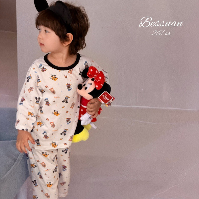 Children's Summer Class Modal Three-quarter Sleeve Boneless Children's Suit