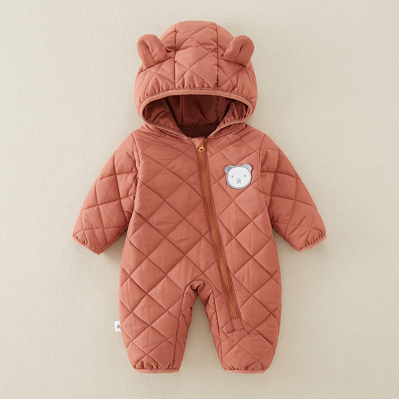 Going Out Jumpsuits Thickened Hooded Cotton Jacket Coat Clothes Romper Jumpsuit, Climbing Suit
