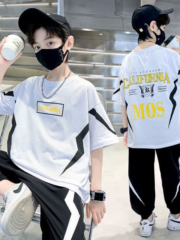 Children's Summer Short-sleeved Shorts Fashion Trendy Tops Thin Children's Suit