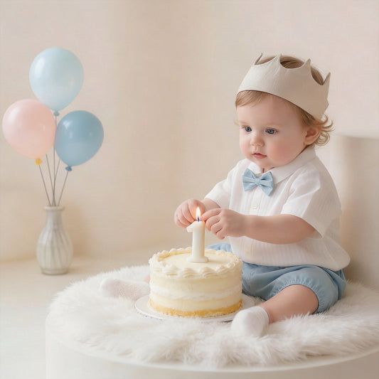 Men's Summer Short-sleeved Dress Shirt Birthday Party Clothes Short Pants Hundred Children's Suit